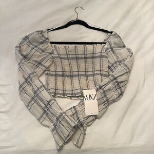 Zara Cropped Long Sleeve Top